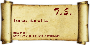 Tercs Sarolta névjegykártya