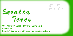 sarolta tercs business card